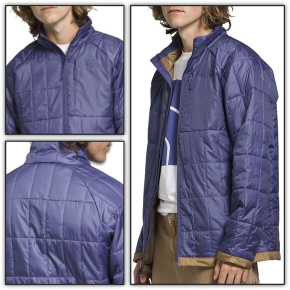 NWT The North Face Circaloft Puffer Jacket Cave Blue/ Utility Brown - Picture 2 of 16